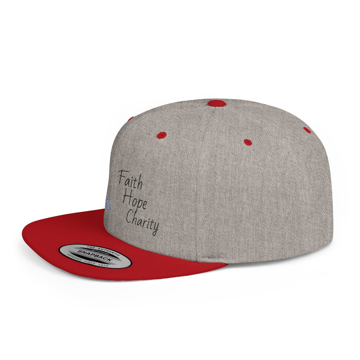 Faith, Hope, Charity Snapback Hat | Casual Streetwear, Summer Accessory, Gift for Him/Her, Christian Apparel, Holiday Gift