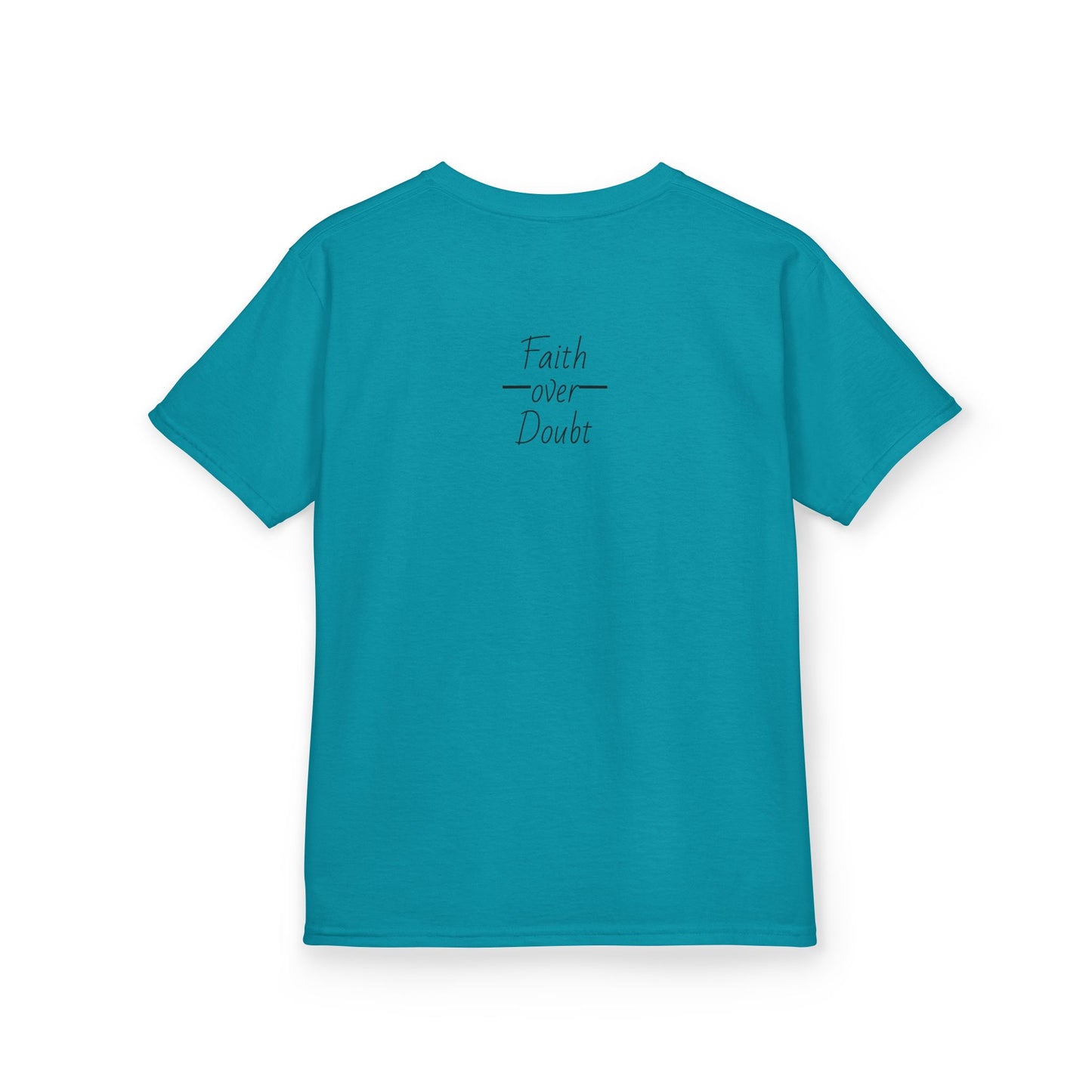 Kids Inspirational Tee - Faith Over Doubt, Motivational T-Shirt for Boys & Girls