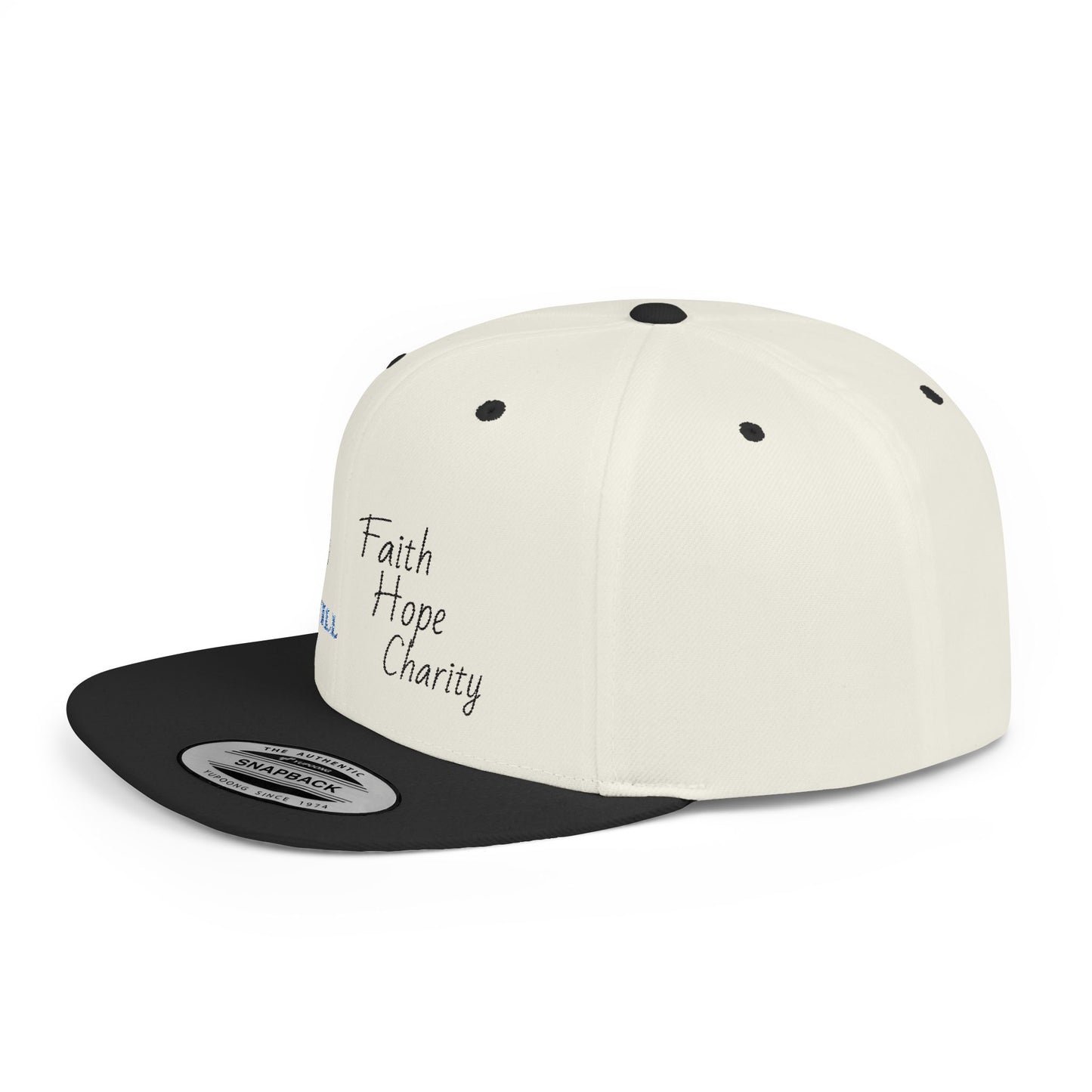 Faith, Hope, Charity Snapback Hat | Casual Streetwear, Summer Accessory, Gift for Him/Her, Christian Apparel, Holiday Gift