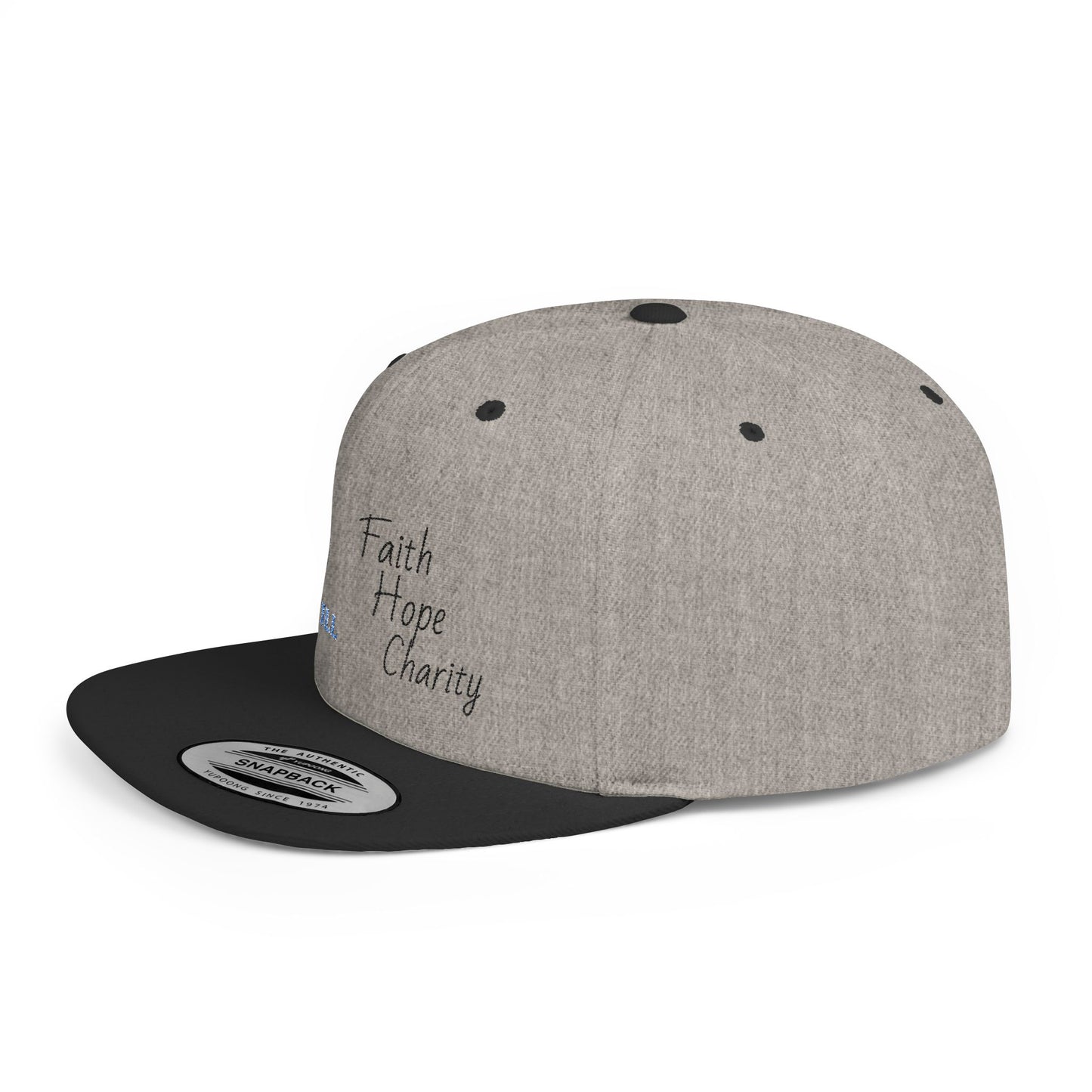 Faith, Hope, Charity Snapback Hat | Casual Streetwear, Summer Accessory, Gift for Him/Her, Christian Apparel, Holiday Gift