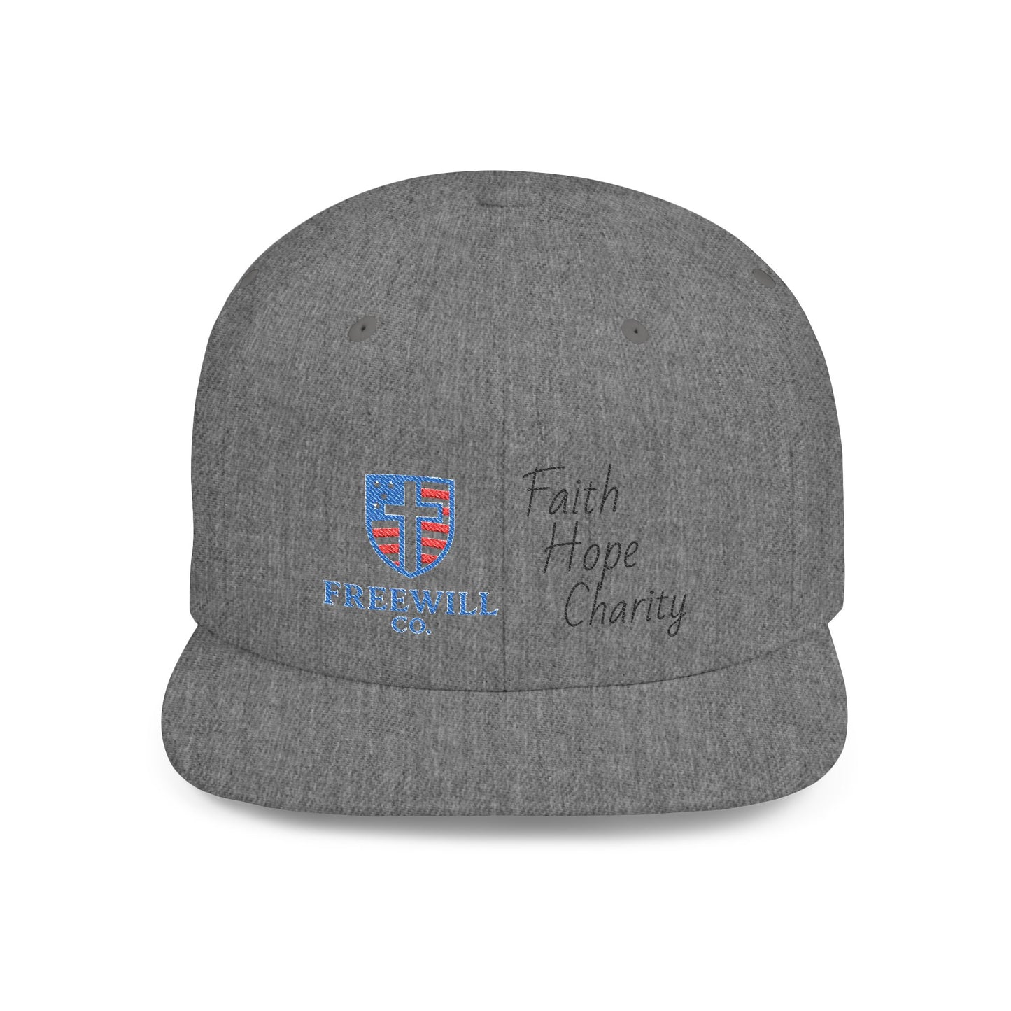 Faith, Hope, Charity Snapback Hat | Casual Streetwear, Summer Accessory, Gift for Him/Her, Christian Apparel, Holiday Gift