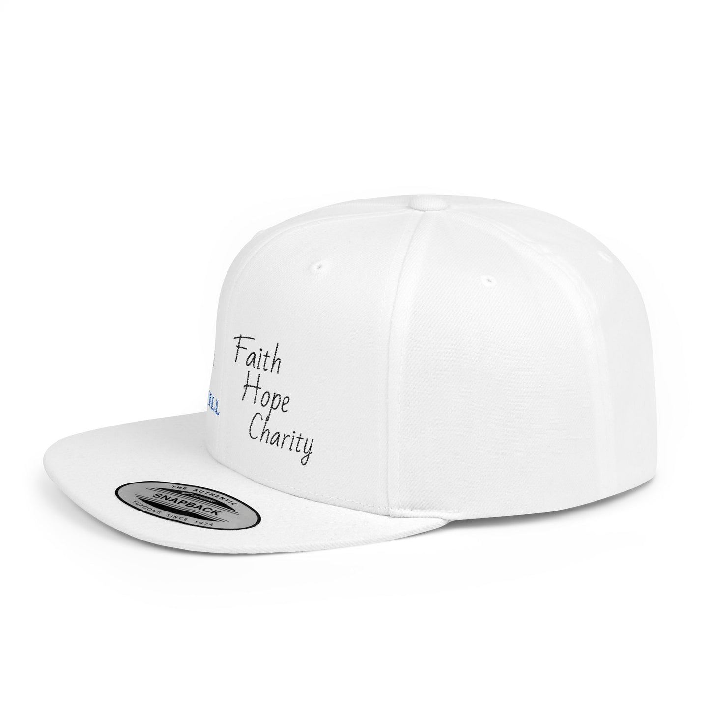 Faith, Hope, Charity Snapback Hat | Casual Streetwear, Summer Accessory, Gift for Him/Her, Christian Apparel, Holiday Gift