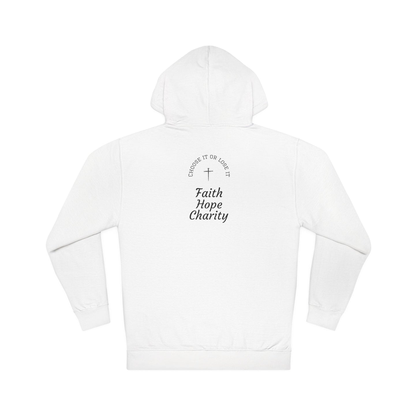 Unisex Hoodie - Faith Hope Charity, Cozy Gift for Him and Her, Casual Wear, Spiritual Comfort