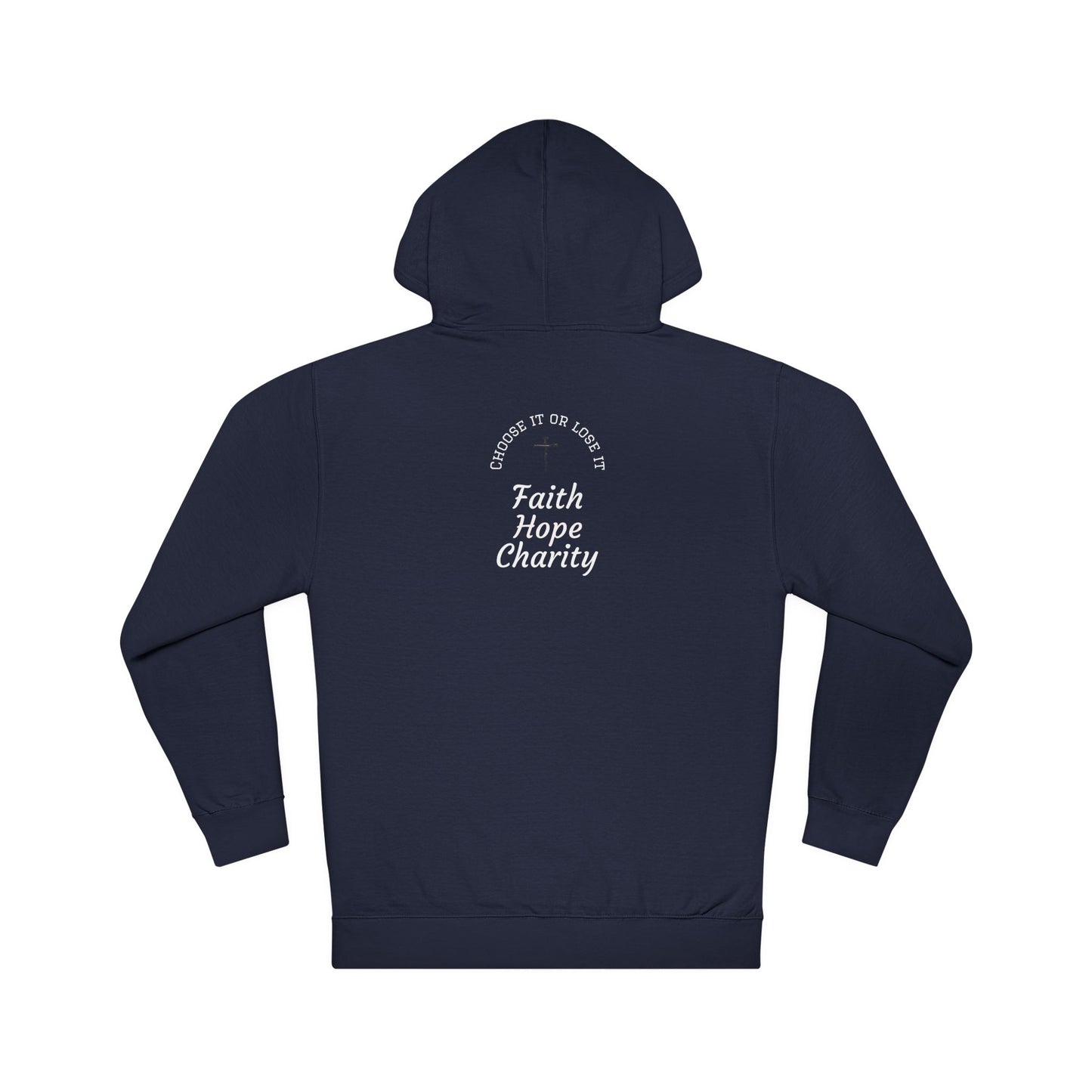 Unisex Hoodie - Faith Hope Charity, Cozy Gift for Him and Her, Casual Wear, Spiritual Comfort