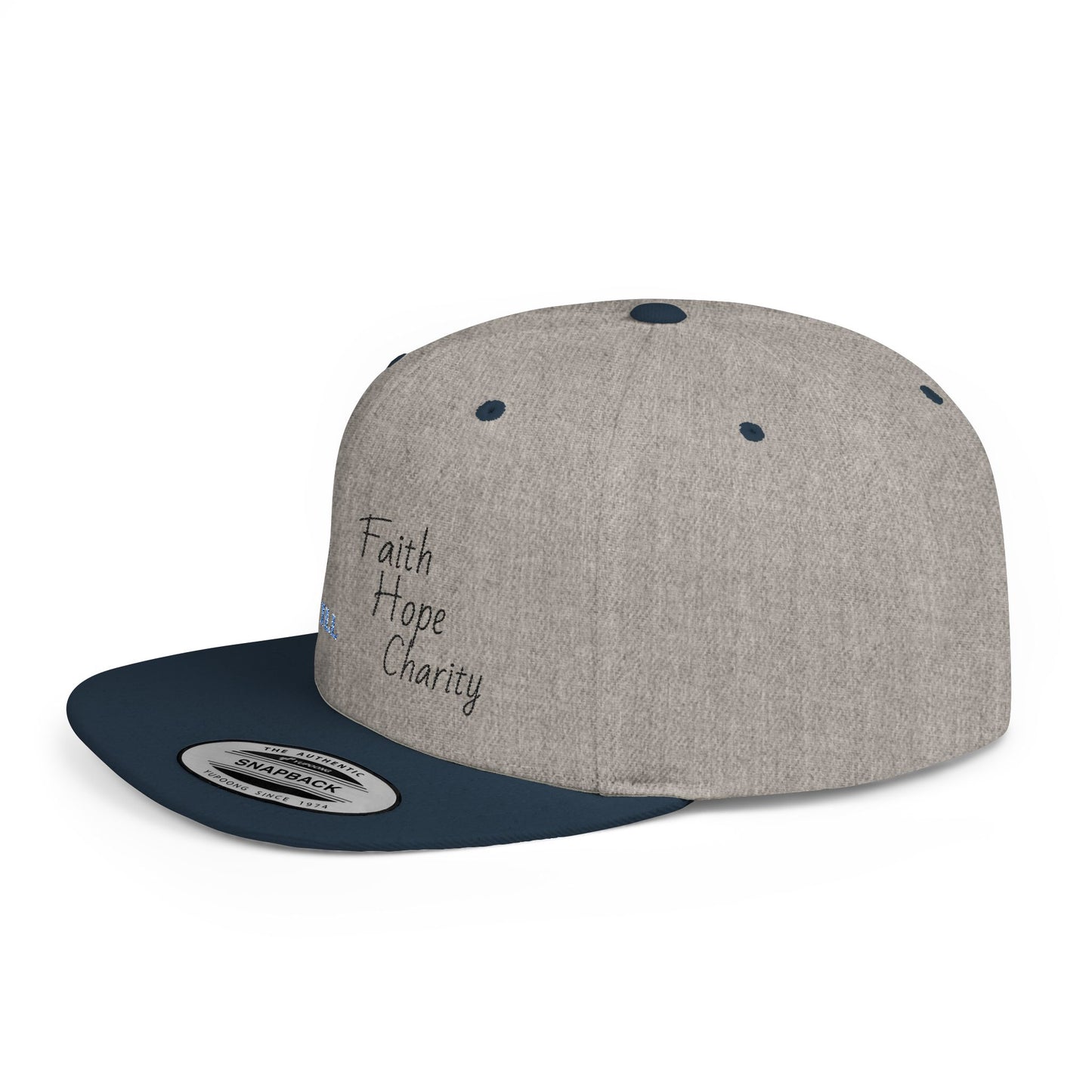 Faith, Hope, Charity Snapback Hat | Casual Streetwear, Summer Accessory, Gift for Him/Her, Christian Apparel, Holiday Gift