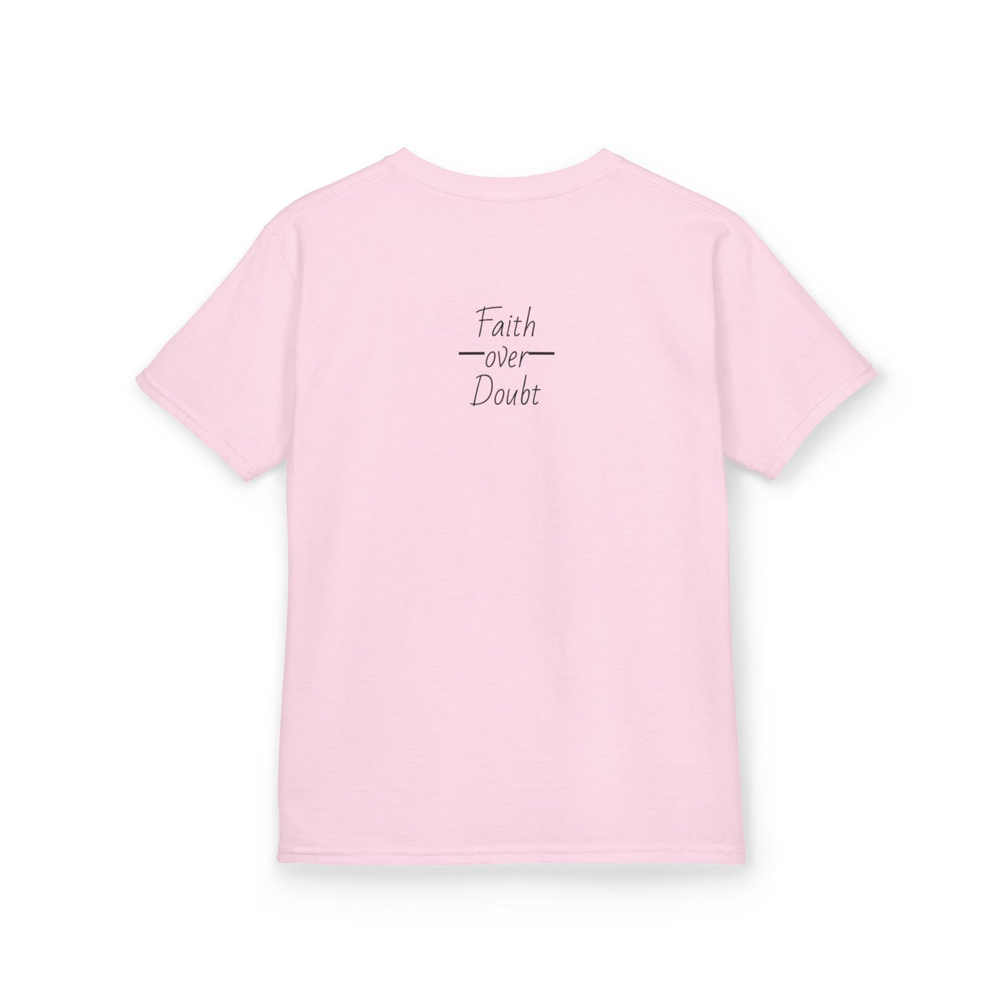 Kids Inspirational Tee - Faith Over Doubt, Motivational T-Shirt for Boys & Girls