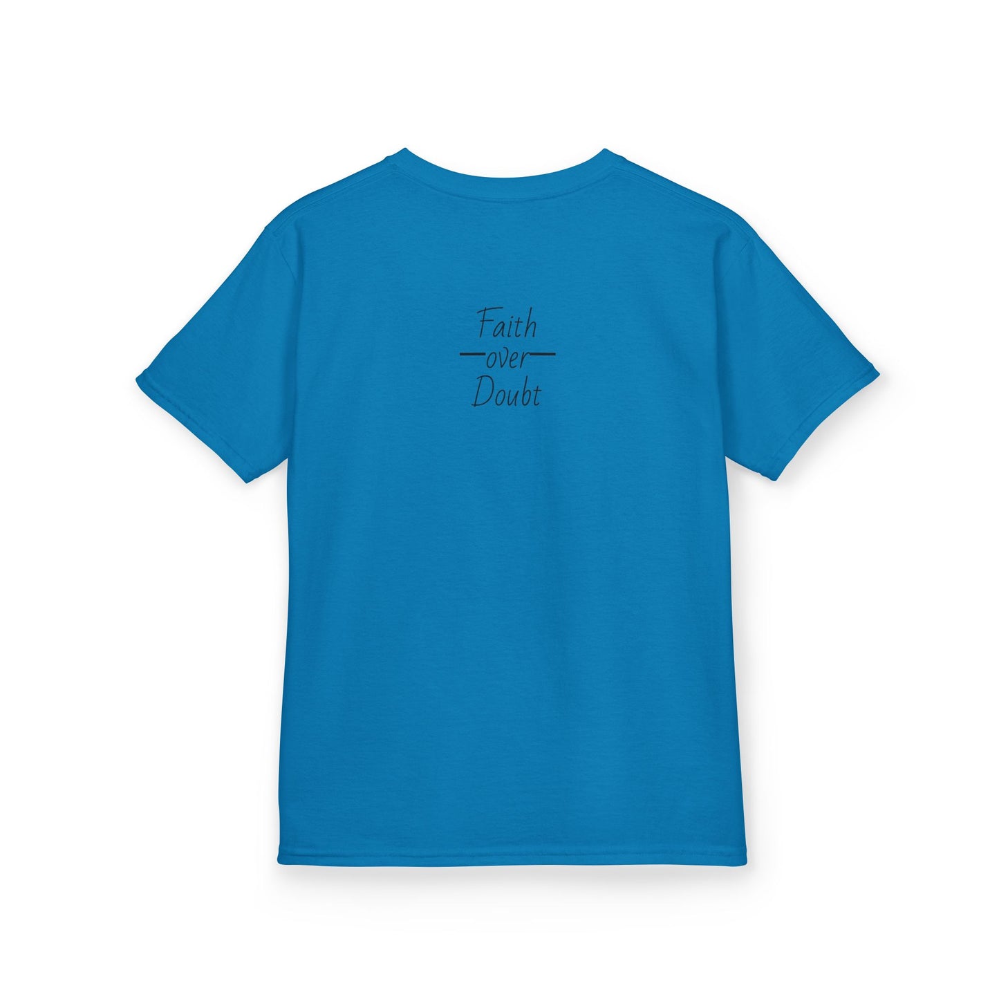 Kids Inspirational Tee - Faith Over Doubt, Motivational T-Shirt for Boys & Girls