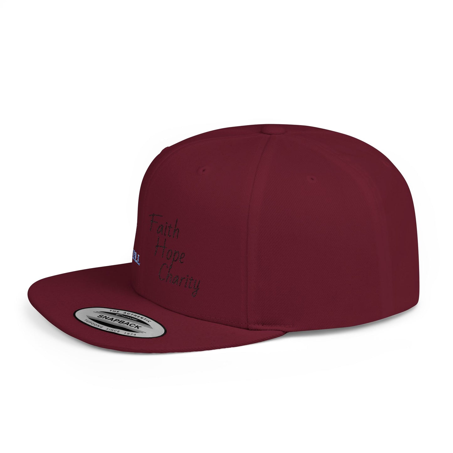 Faith, Hope, Charity Snapback Hat | Casual Streetwear, Summer Accessory, Gift for Him/Her, Christian Apparel, Holiday Gift