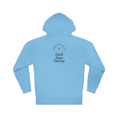 Unisex Hoodie - Faith Hope Charity, Cozy Gift for Him and Her, Casual Wear, Spiritual Comfort