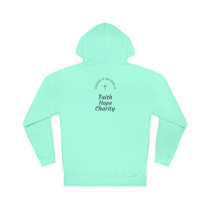 Unisex Hoodie - Faith Hope Charity, Cozy Gift for Him and Her, Casual Wear, Spiritual Comfort