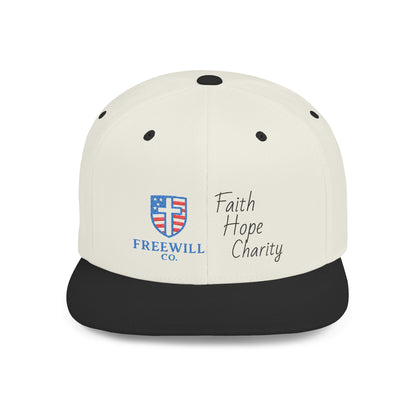 Faith, Hope, Charity Snapback Hat | Casual Streetwear, Summer Accessory, Gift for Him/Her, Christian Apparel, Holiday Gift
