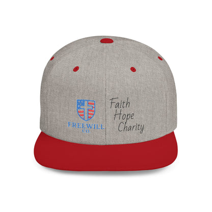 Faith, Hope, Charity Snapback Hat | Casual Streetwear, Summer Accessory, Gift for Him/Her, Christian Apparel, Holiday Gift