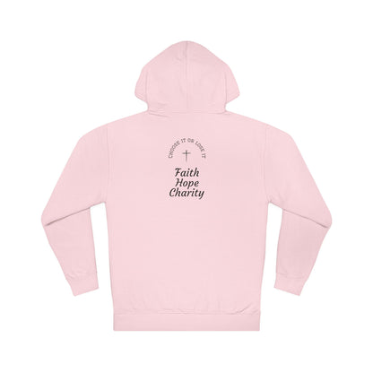 Unisex Hoodie - Faith Hope Charity, Cozy Gift for Him and Her, Casual Wear, Spiritual Comfort