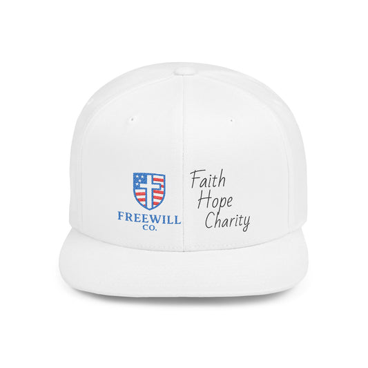 Faith, Hope, Charity Snapback Hat | Casual Streetwear, Summer Accessory, Gift for Him/Her, Christian Apparel, Holiday Gift
